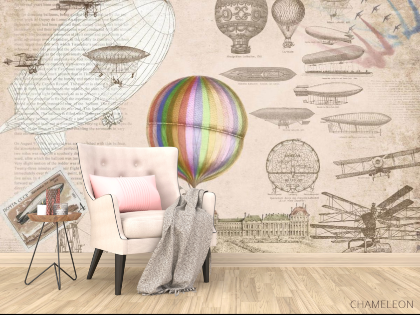 Фотообои Винтажный воздушный шар - 4