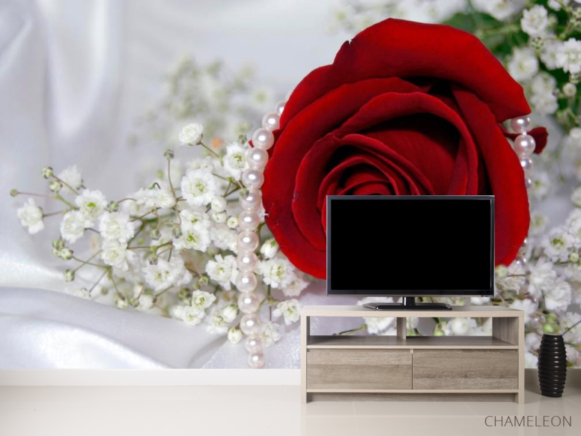 Фотообои Роза и жемчуг - 2