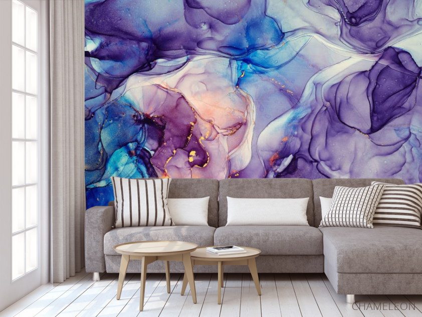 Фотообои Фиолетовый флюид - 3