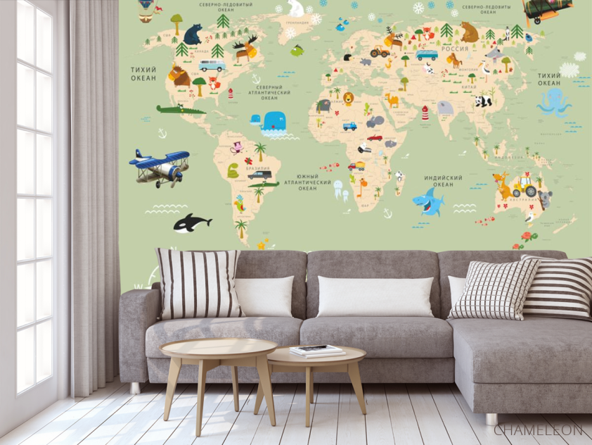 Фотообои Карта в детскую - 3