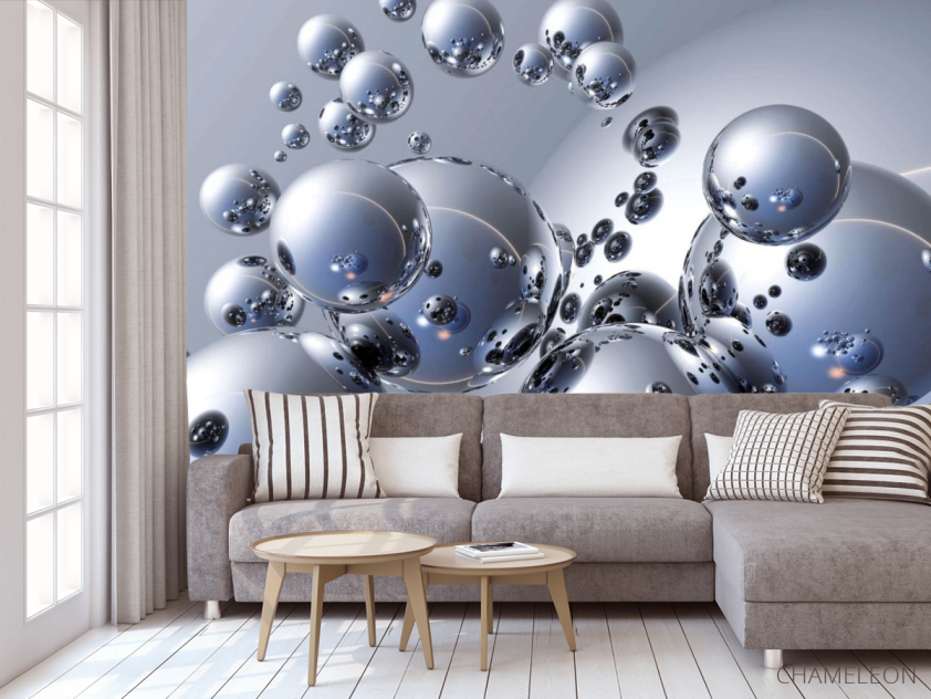 Фотообои Металлические шары 3д - 3