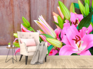 Фотообои розовые лилии - 4