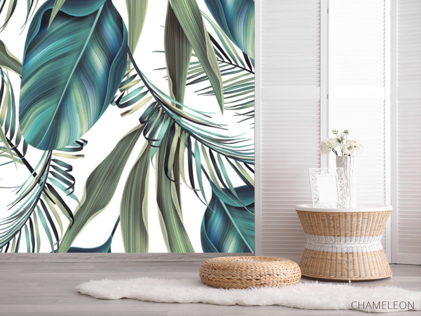 Фотошпалери Тропічні листя патерн - 2