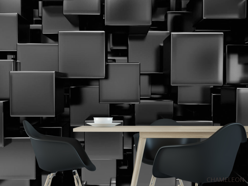 Фотошпалери Фотошпалери Чорні лакові куби - 1