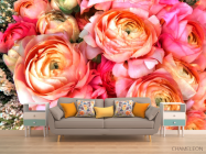 Фотообои Пионы насыщенно розовые - 1