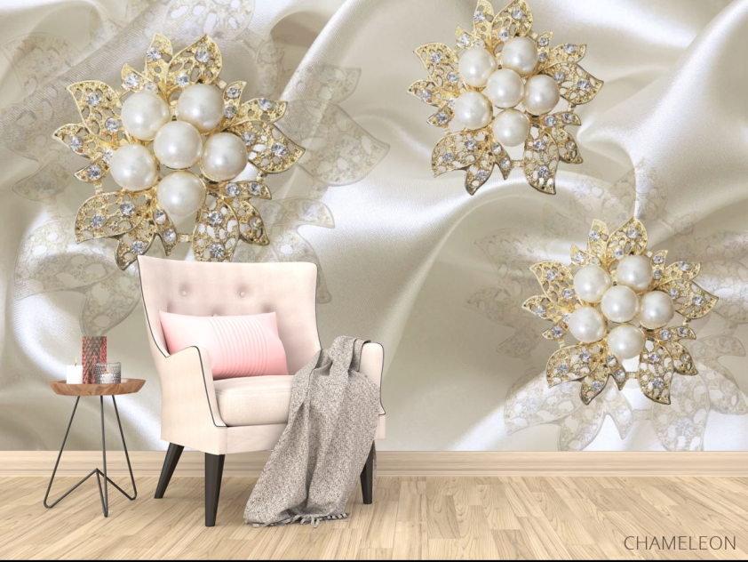 3д фотообои 3D жемчуг - 4