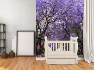 Фотообои аллея с синими деревьями - 2