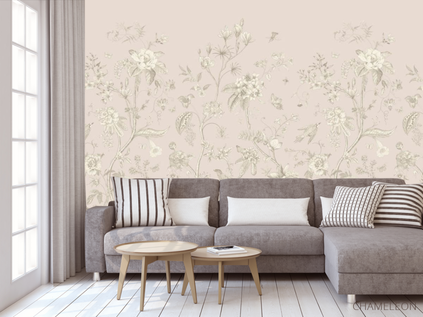 Фотообои Ветки с птицами минимализм - 3