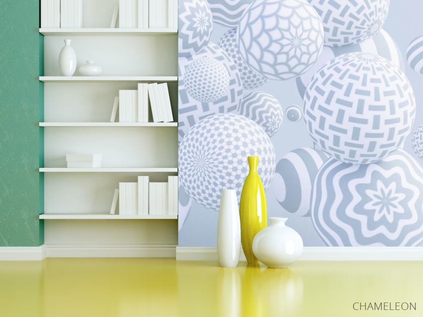 Фотошпалери Сірі кулі 3д - 3