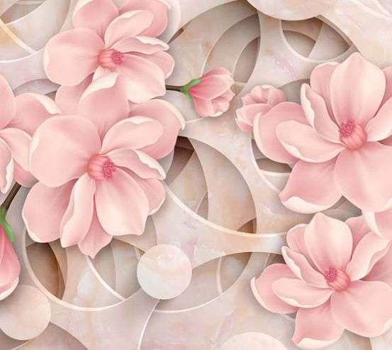 Фотошпалери 3Д квіти рожеві Фотошпалери 3Д квіти рожеві 32379