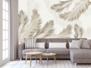 Фотообои Бежевые перья - 3
