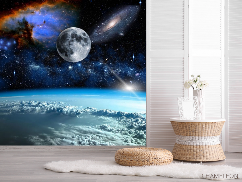 Фотообои космос и луна над олаками - 2
