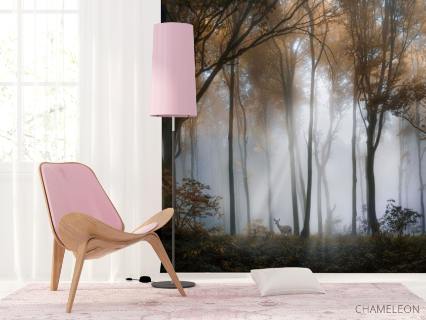 Фотошпалери туманні дерева в лісі - 4