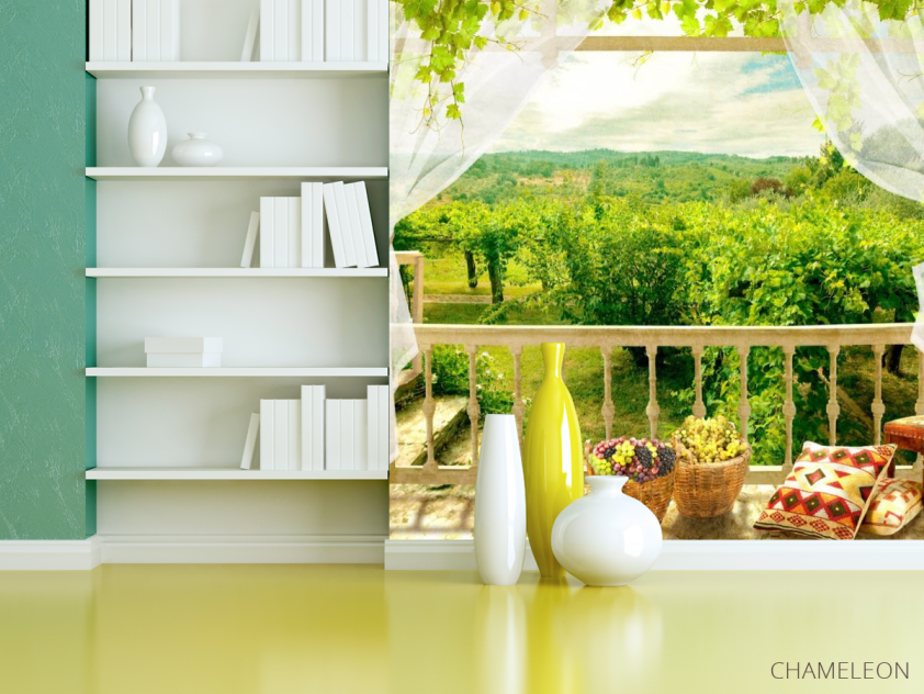 Фотошпалери Вид з вікна на сад - 3