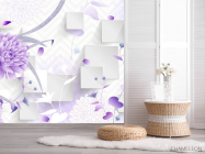 Фотошпалери Фіолетові квіти 3д - 2