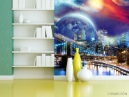 Фотошпалери місто і космос - 3