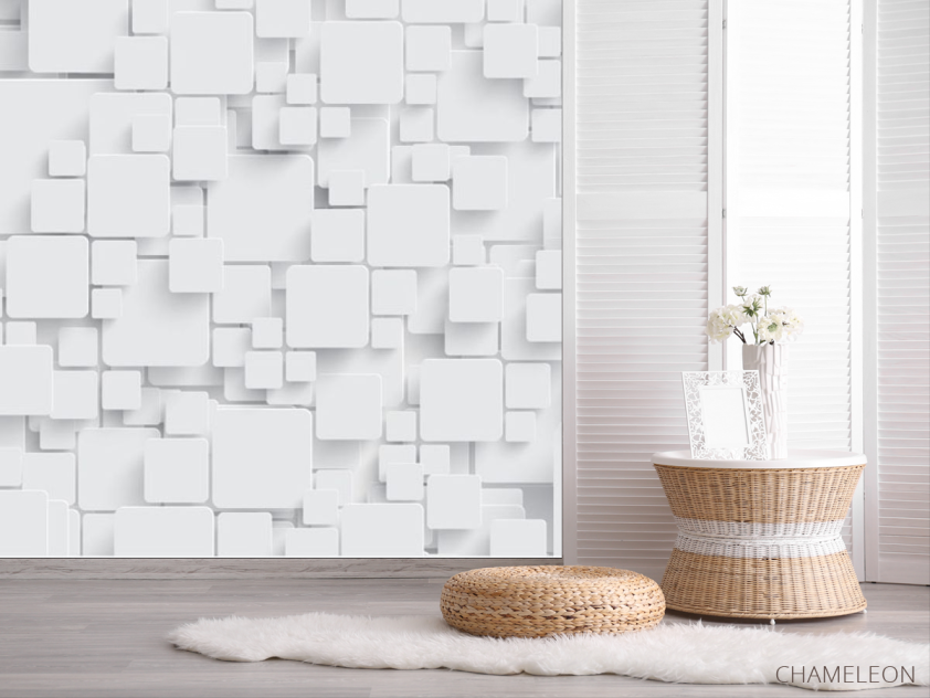 Фотошпалери Стіна з об'ємних прямокутників - 2