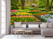 Фотообои разноцветная цветочная поляна - 3