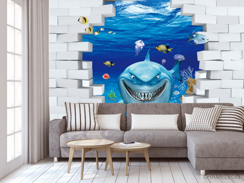 Фотообои Акула 3Д - 3