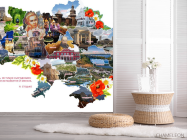 Фотошпалери карта України у вигляді колажу - 2