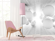 Фотошпалери Кулі сірі 3д об'єм - 4