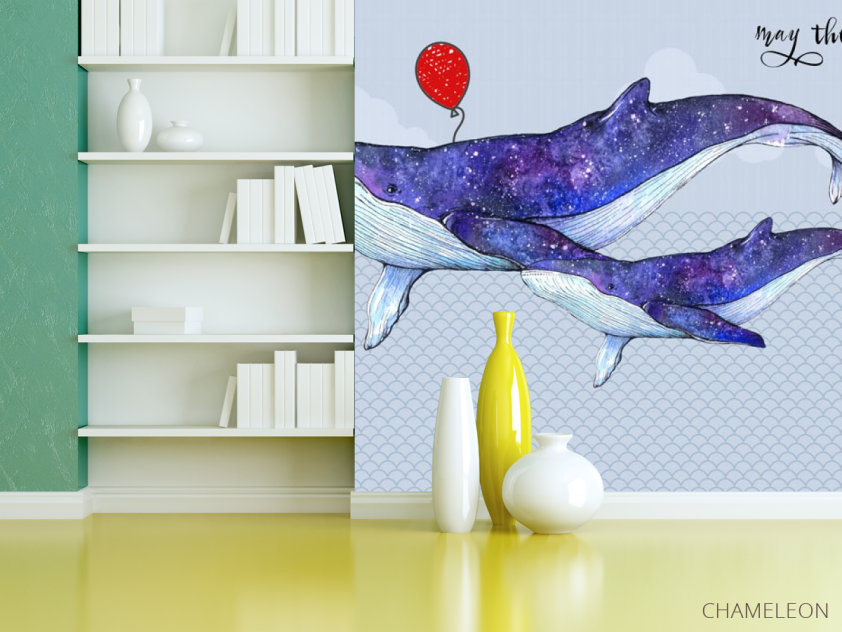 Фотообои Синие киты - 3