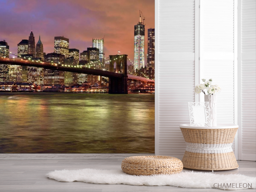 Фотошпалери Нічний міст New York - 2