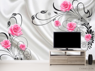 Фотообои Розы на атласе 3d - 2