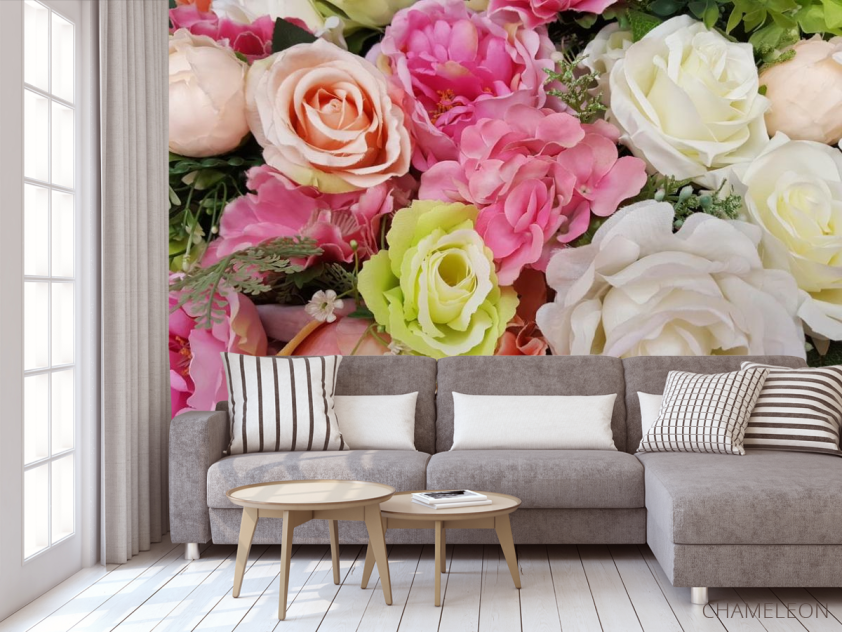 Фотообои цветы из ткани - 3