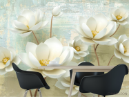 Фотошпалери 3Д лотоси - 1