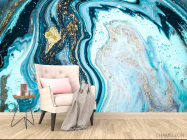 Фотообои Fluid Art голубой - 4