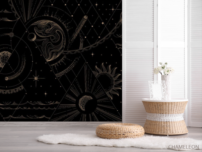 Фотошпалери Східний візерунок в стилі line art - 2