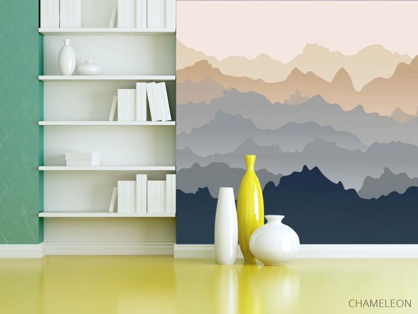 Фотошпалери гори абстрактні 3Д ефект - 3