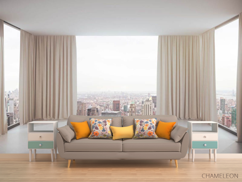 Фотообои Вид з окна на современный город - 1