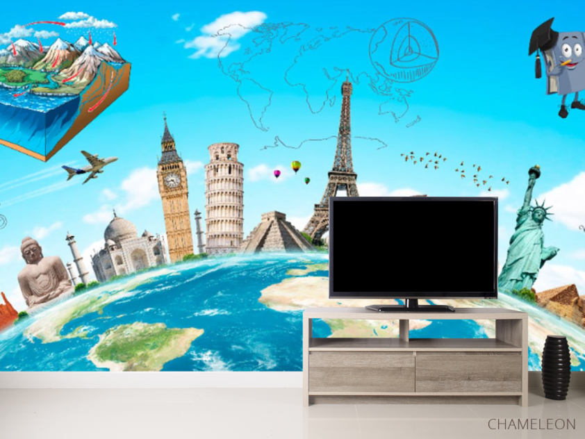 Фотообои Путешествие для кабинет английского - 2