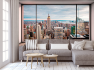 Фотообои Вид с окна в вечерний мегаполис - 3