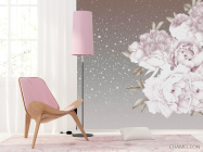 Фотошпалери Квіти на бежевому тлі - 4