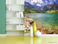 Фотошпалери камені, гори і озеро - 3