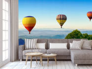 Фотообои шесть воздушных шаров в горах - 3