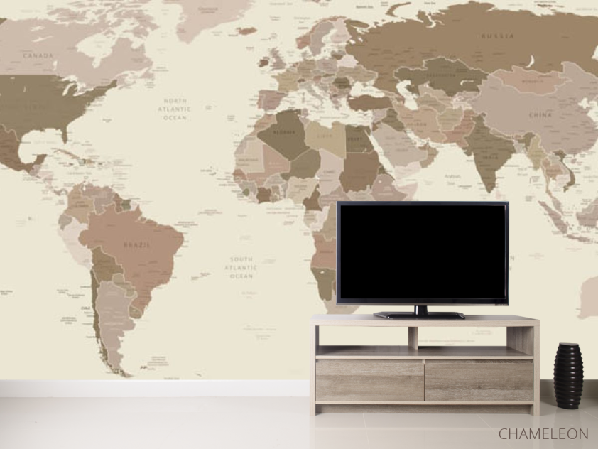 Фотообои Коричневая карта - 2