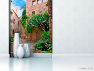 Фотообои Ступеньки с цветами - 1