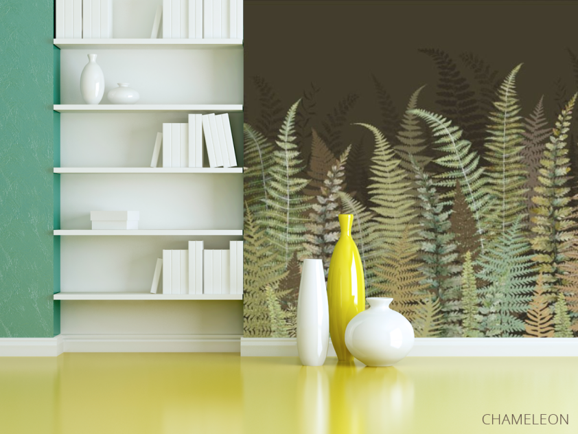 Фотошпалери листя папороті зелені - 3