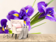 Фотообои синий цветок - 4