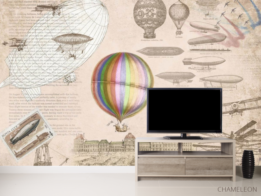 Фотообои Винтажный воздушный шар - 2