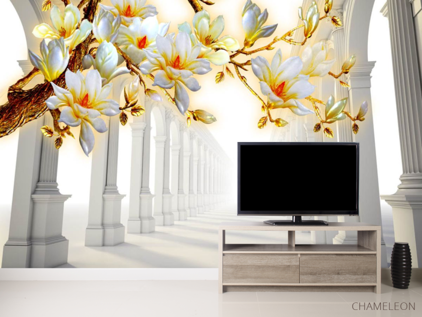 Фотообои Тоннель с веткой магнолии - 2