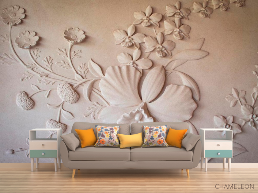 Фотообои Барельефный цветок - 1