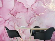 Фотошпалери рожевий флюїд арт - 1