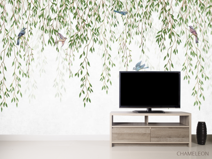 Фотообои Ветки лиственные с потолка - 2