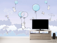 Фотообои Зайки на фмолетовом фоне - 2