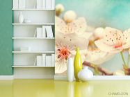 Фотошпалери Суцвіття квітів черешні - 3